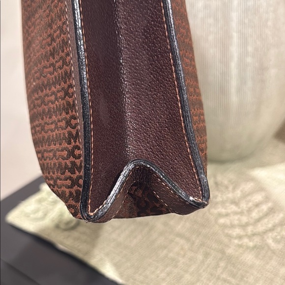 Mark cross vintage monogram canvas Leather Men's portfolio Bag - Picture 10 of 16